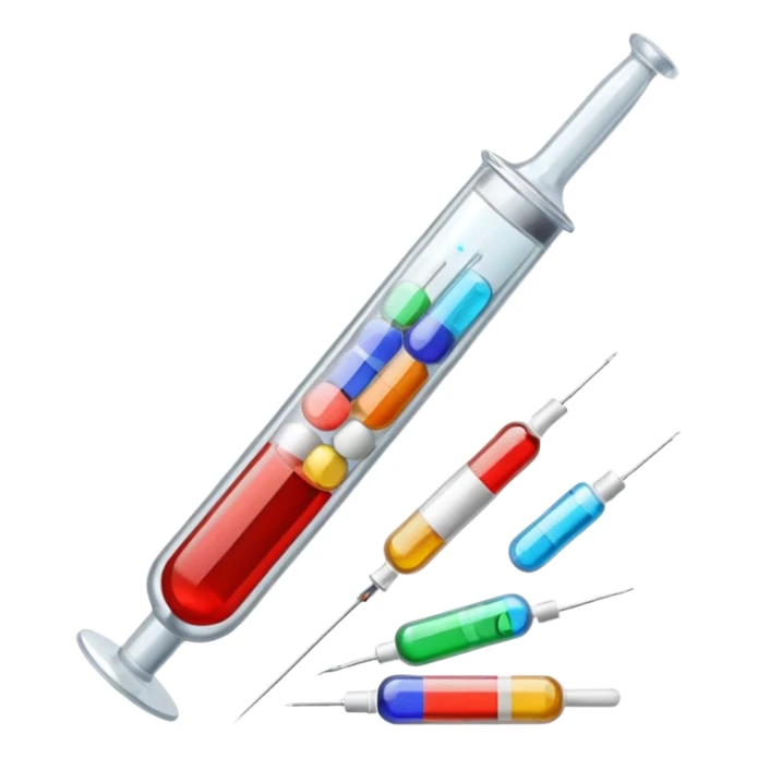 alcohol pills and drugs and serynge with needle sticker