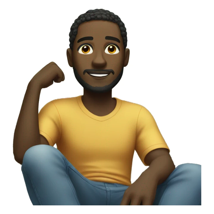 Black man chilling in nature  sticker