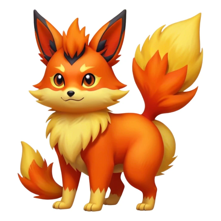 Quilava-Litten-Flareon-hybrid full body sticker