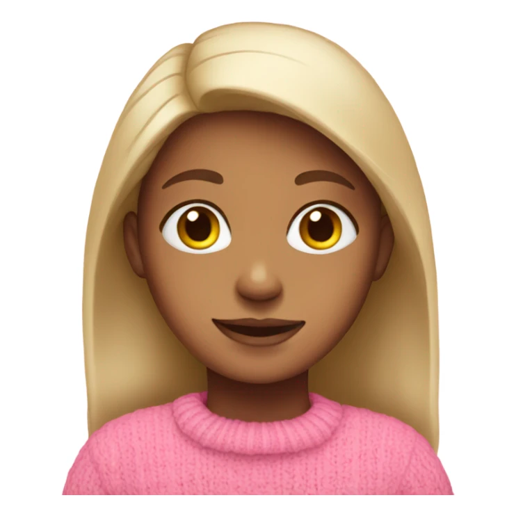 Girl wearing pink sweater  sticker