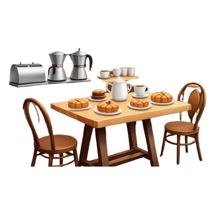 cozy cafe interior with coffee cups and pastries sticker