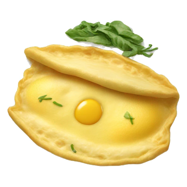 realistic French omelette on a plate sticker