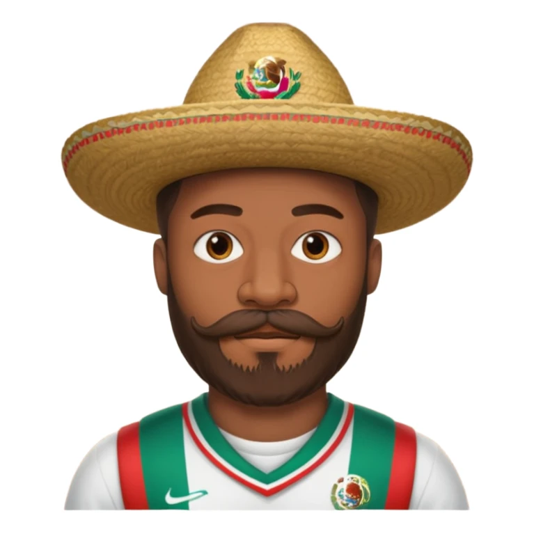 Mbappé avec une longue barbe et une moustache mexicaine  sticker