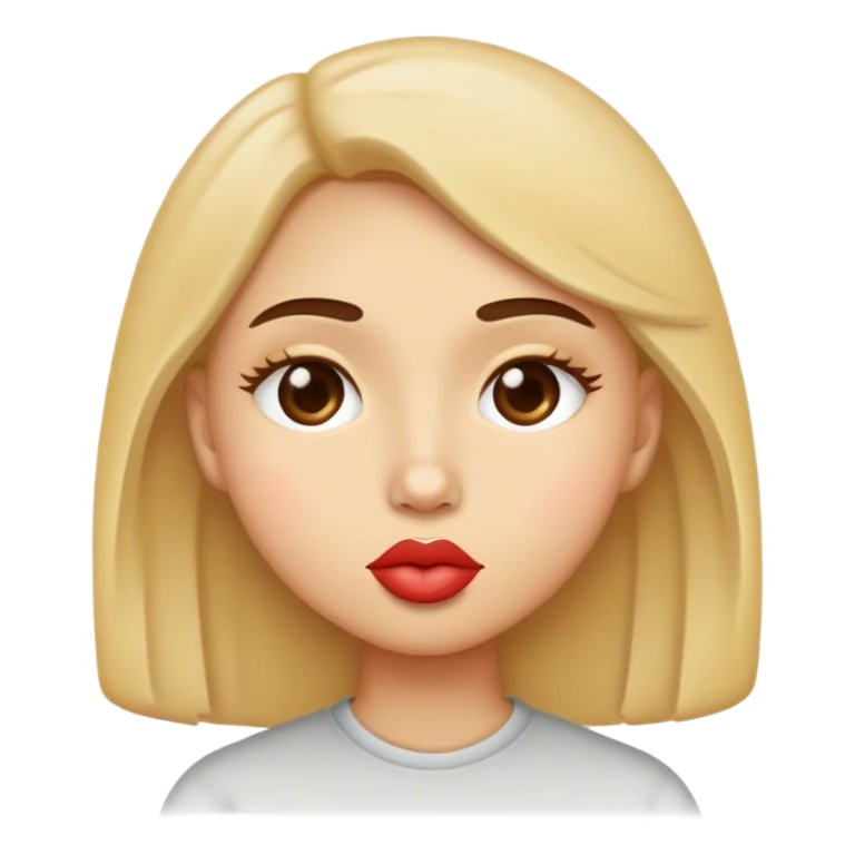 😗 this emoji with a revert kiss sticker