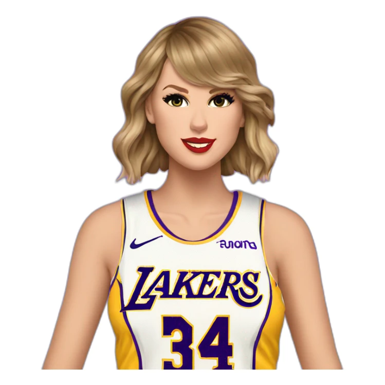 Taylor-Swift-Playing-For-Lakers sticker