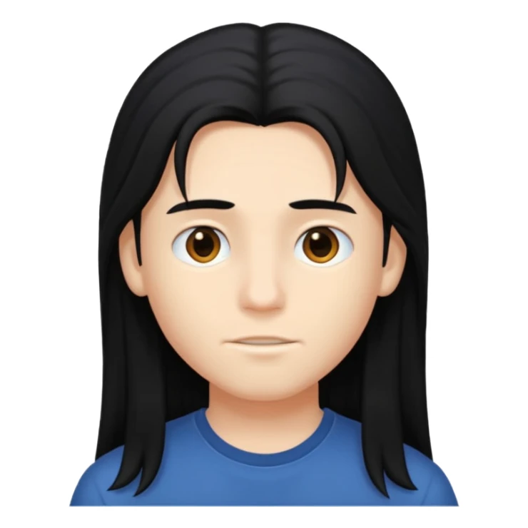 Boy with pong hair sticker