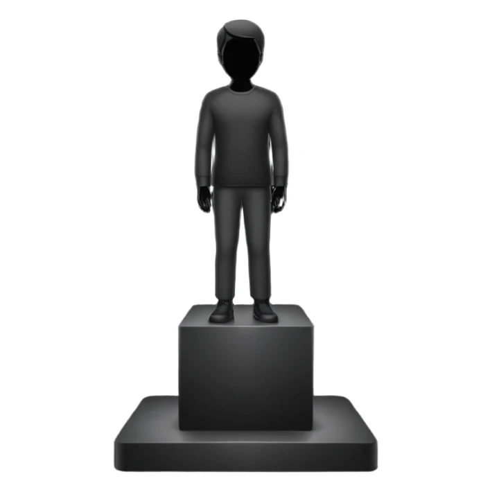 silhouette standing on top of a podium sticker