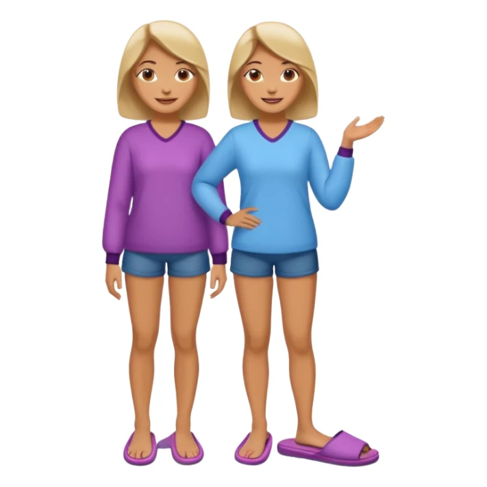 woman model standing with slippers on her feet sticker