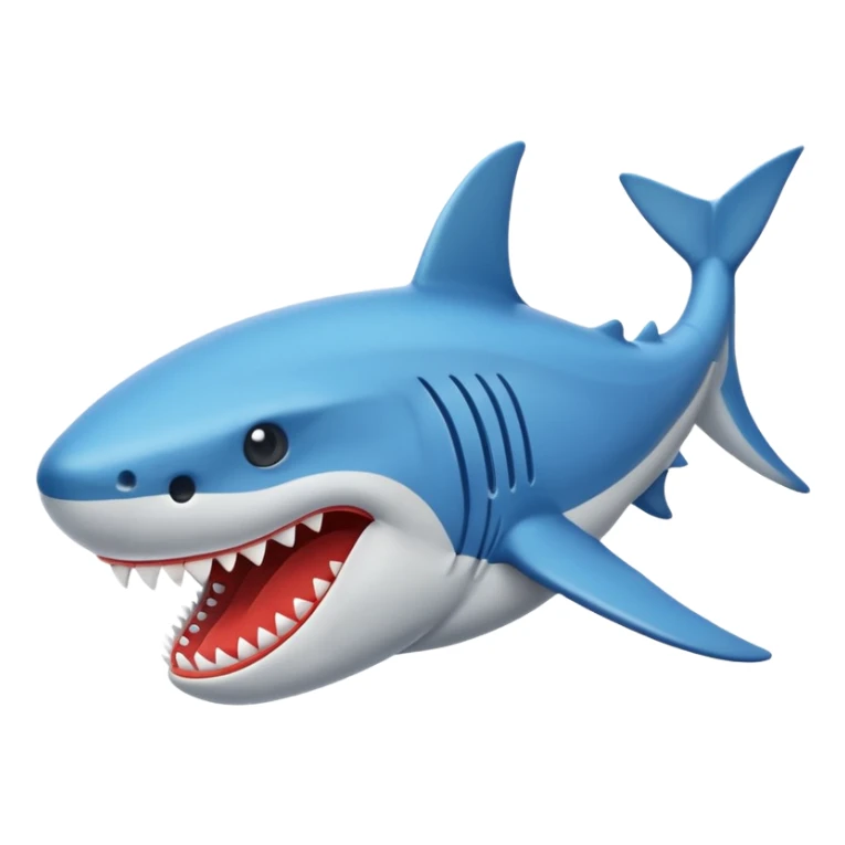 Un tiburón con tenis Nike azules sticker