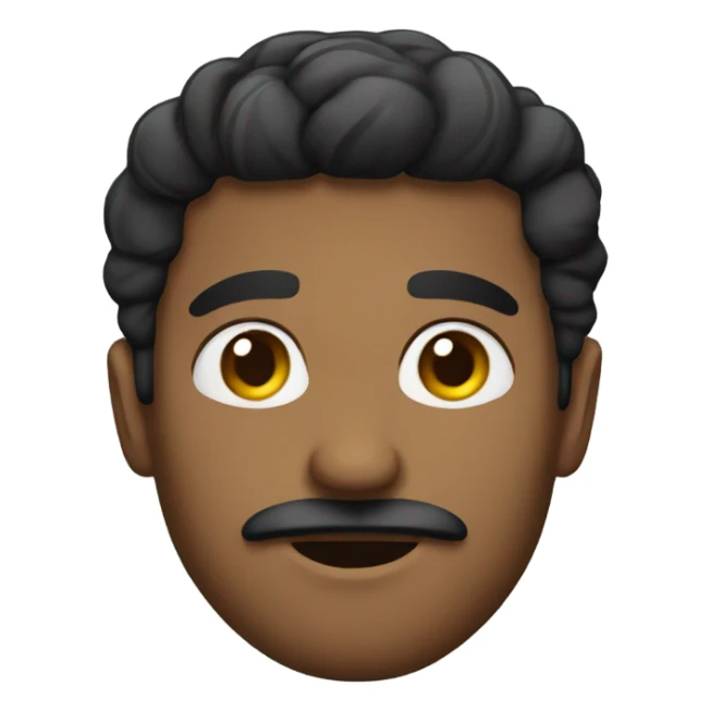 Juan with facial hair  sticker