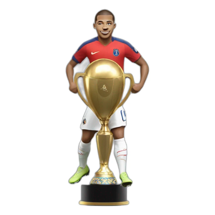 mbappe with the champion's league sticker