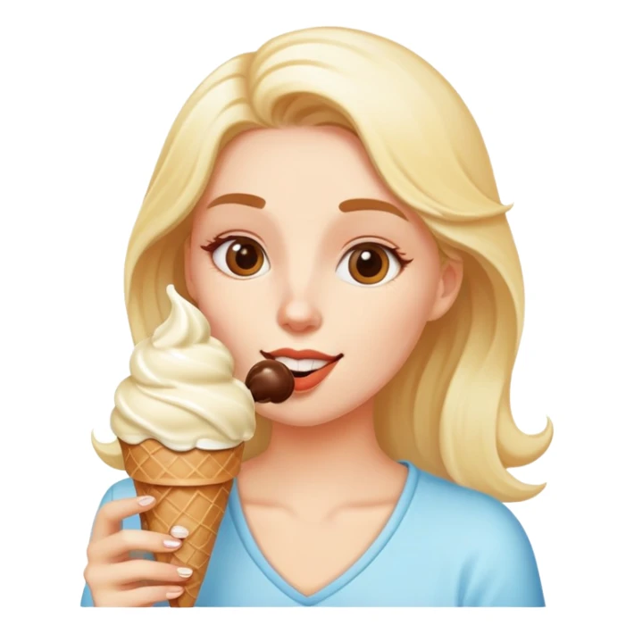 Kind woman, who love ice-cream sticker