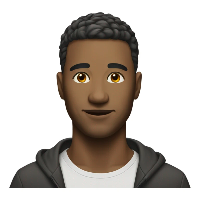 realistic male portrait with short hair sticker