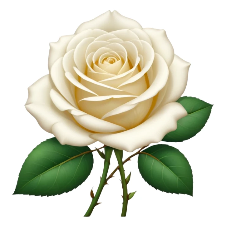 Rose blanche sticker