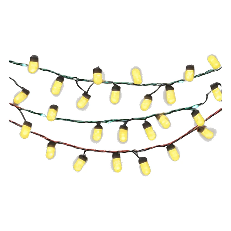 A strand of Christmas lights  sticker