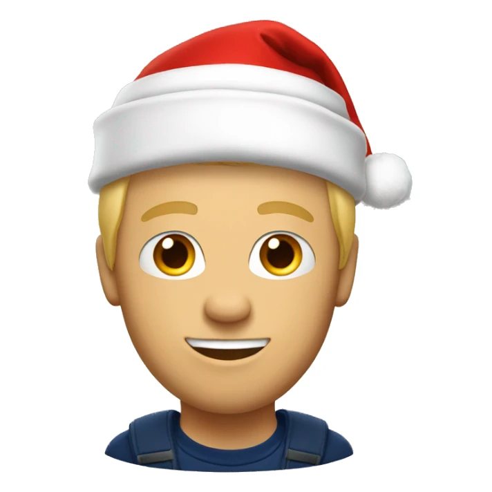 Blond male u of Arizona student  studying  in santa hat sticker