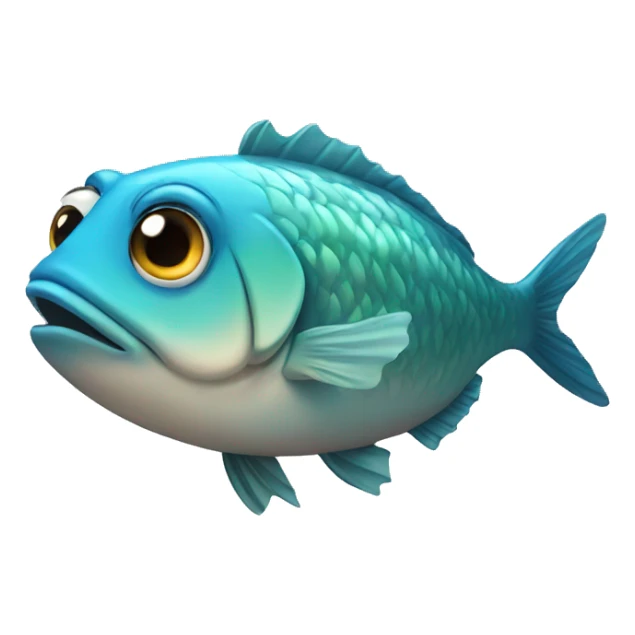 Fish wearing tiara sticker