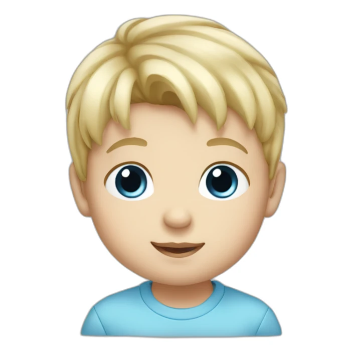 Baby boy blond hair blue eyes sticker