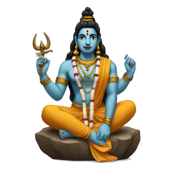 "Shiva parvati sitting in bull" sticker