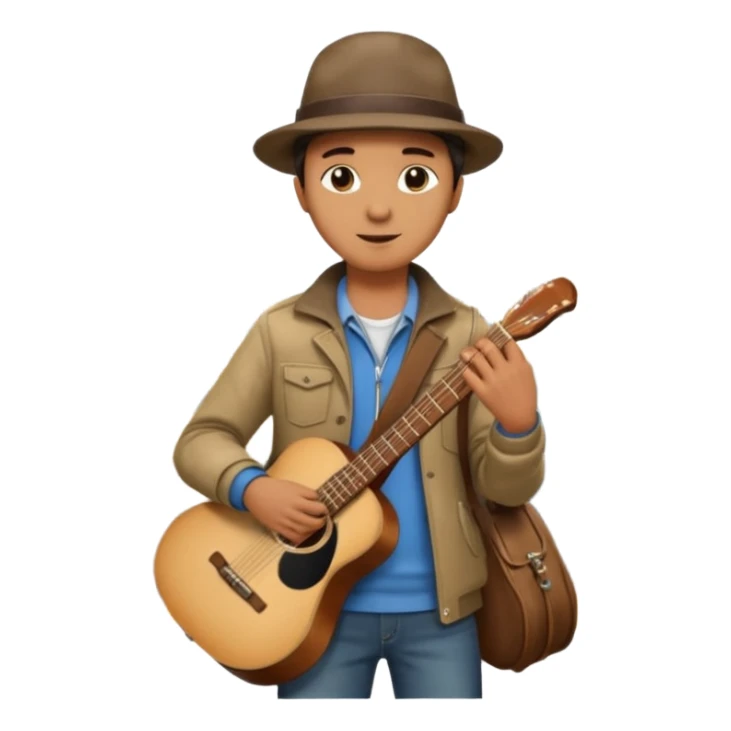 Rider with guitarcase,Metro Riders, inside metro train, no transparent, with background,full image , negative transparent, positive background. sticker