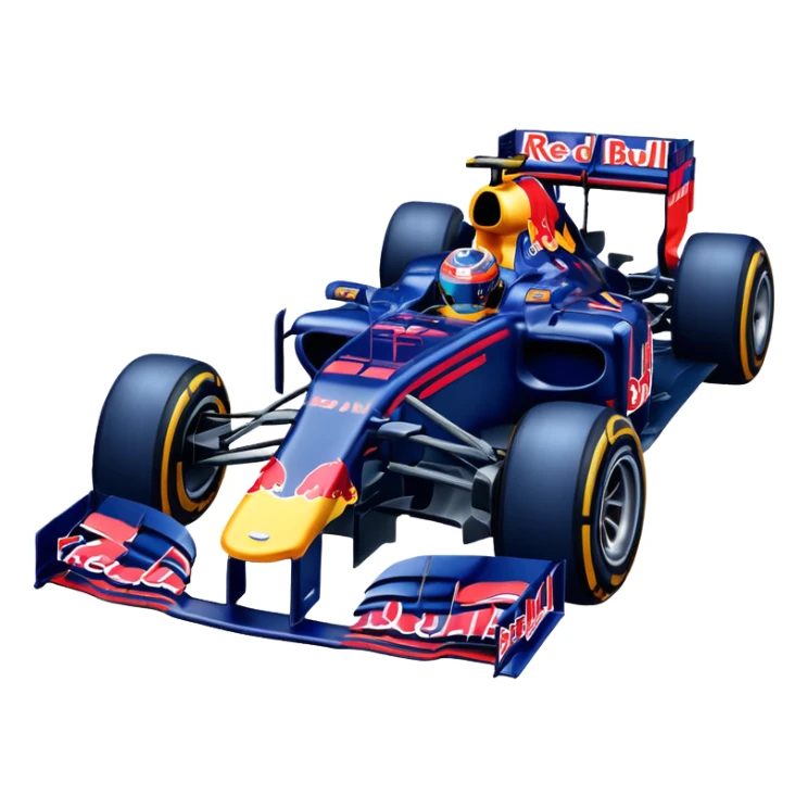 Crea un emoji de carro de red bull f1 sticker