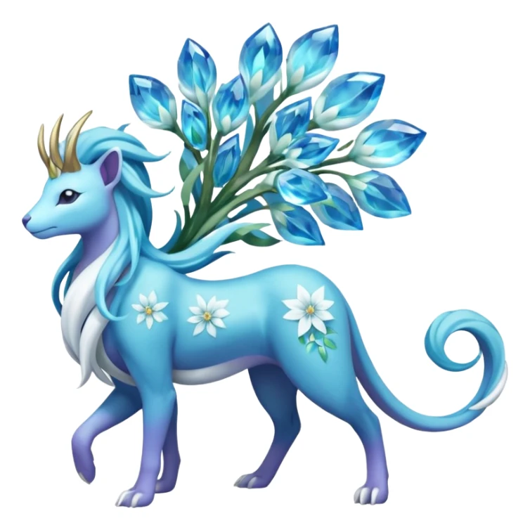Suicune-Aurorus-Amaura-Meganium-fusion (full body) sticker