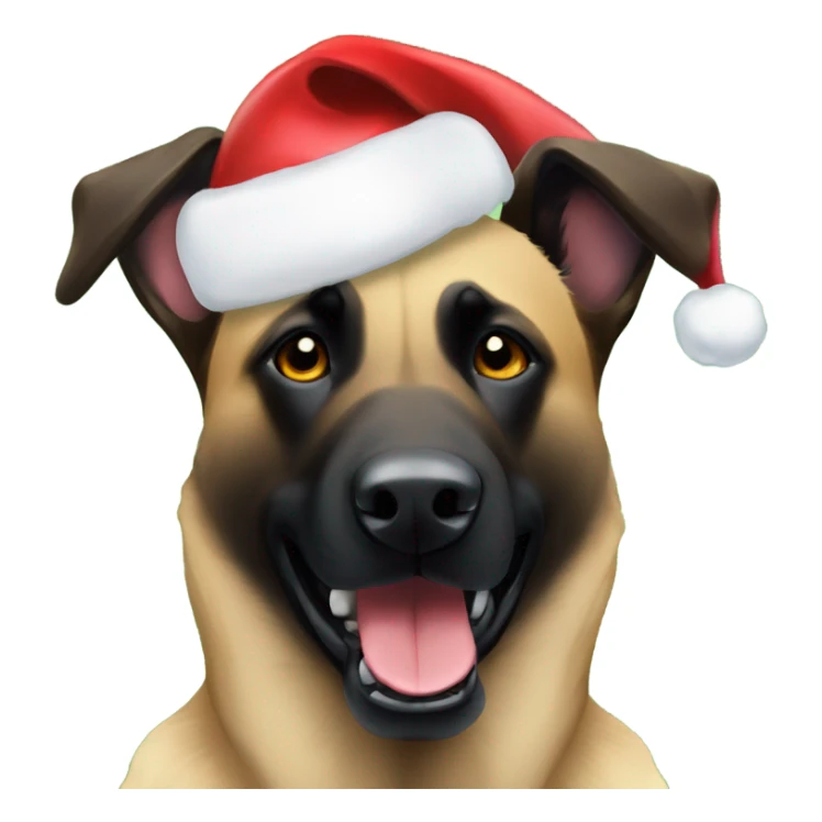 Dark Belgian malinois; Anatolian Shepherd Christmas sticker