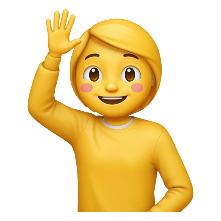 Emoji amarillo haciendo el Dab  sticker