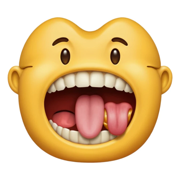 full mouth eating emoji sticker
