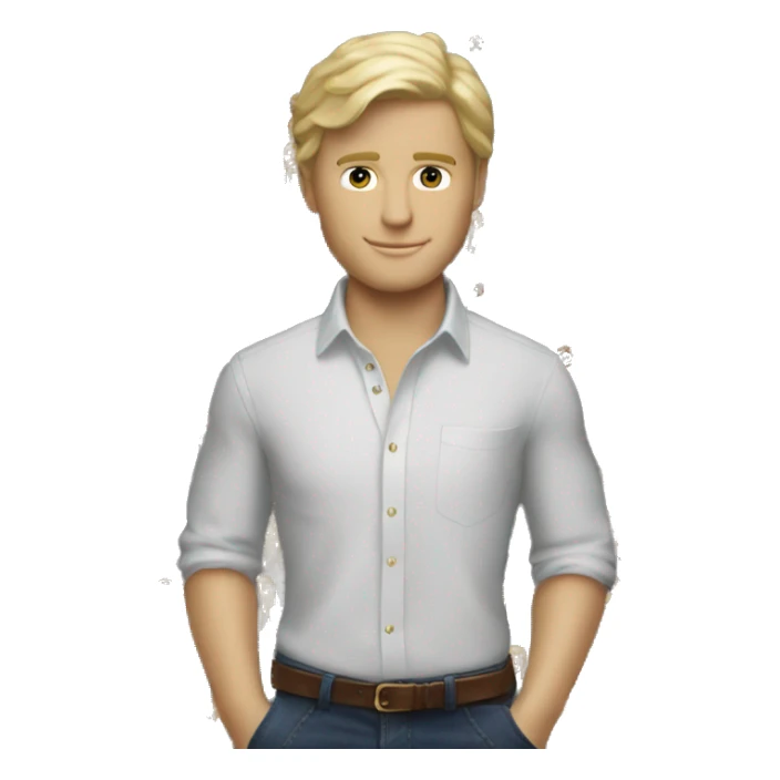 blonde white guy wearing ralph lauren sticker