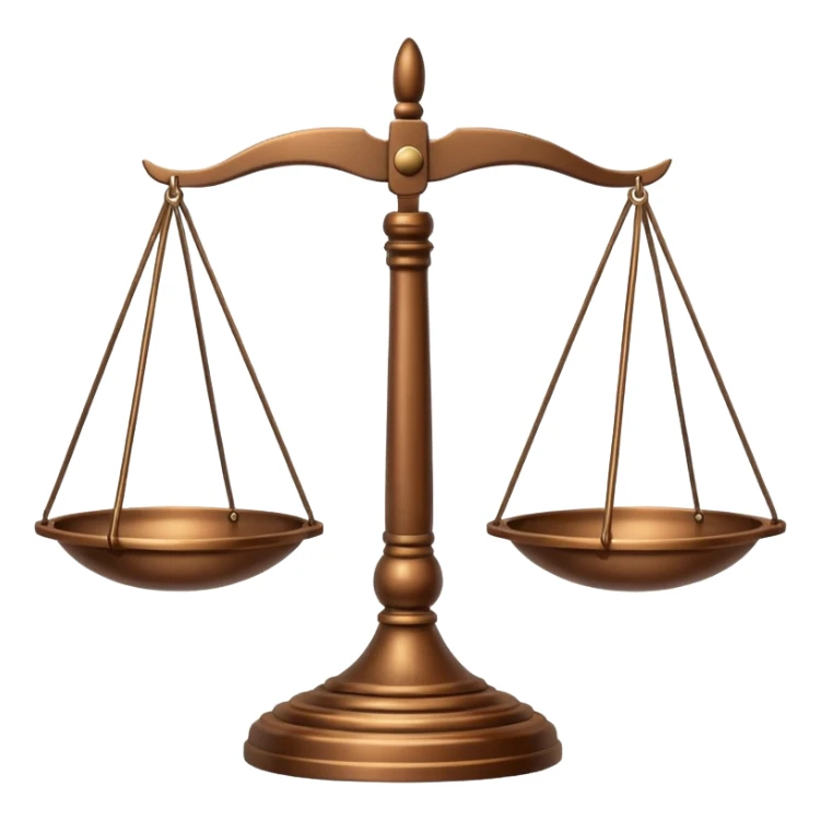 Make a scale in law school emoji symbol in color brown ⚖️ this one sticker