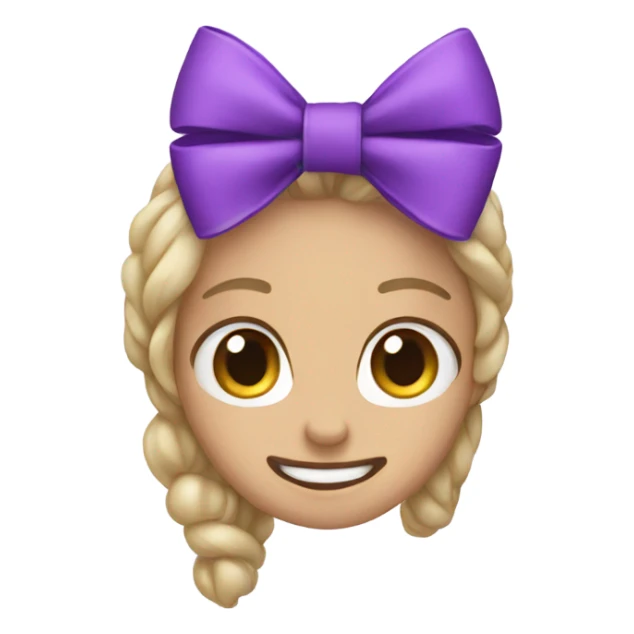 Purple bow sticker