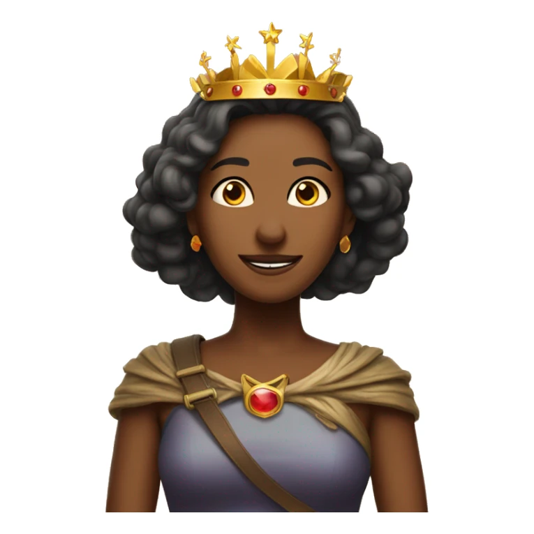 Remove the people in the background. Add a crown of fire above her head. sticker