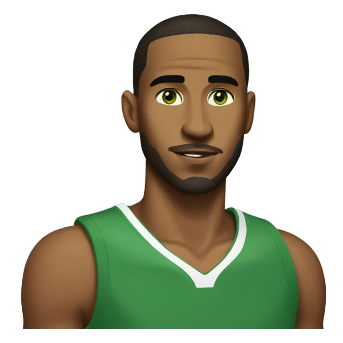 Basketball player with earring and white guy green eyes low eyebrows sticker