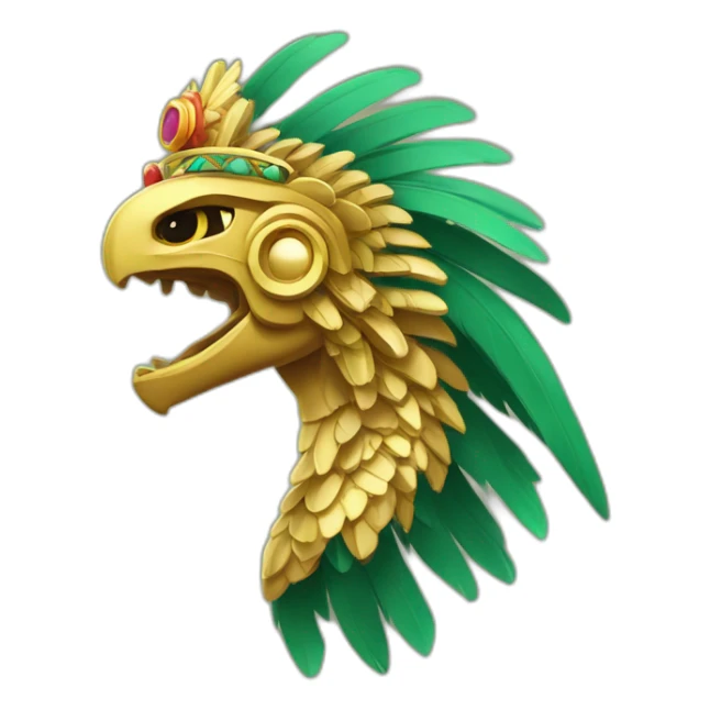 quetzalcoatl-frontview-wearing-a-mayan-golden-crown sticker