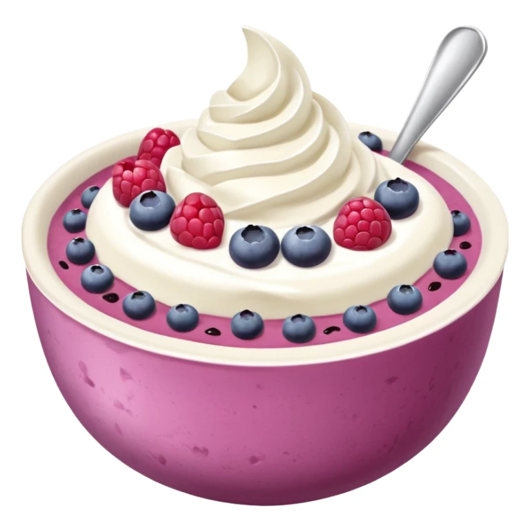 pink coquette açaí smoothie bowl sticker