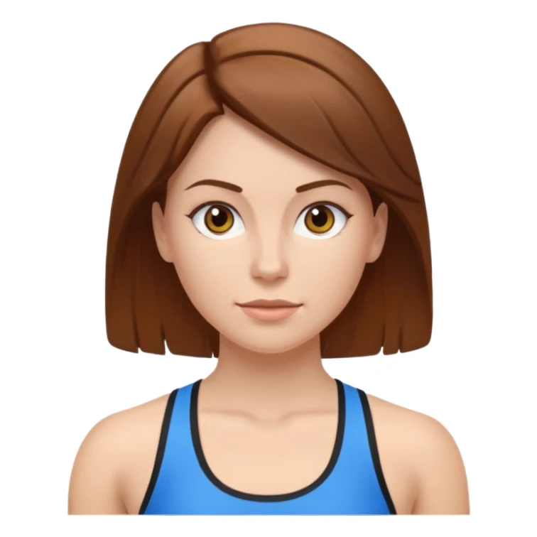 Spin class white female with brown hair  sticker