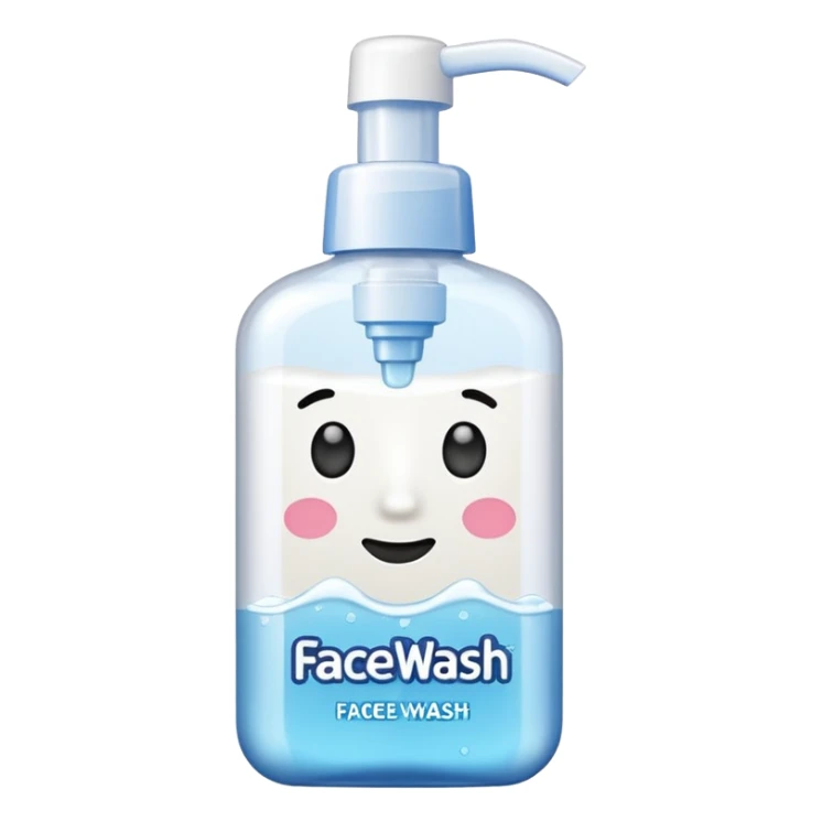 nettoyant visage avec ecriture "nettoyant visage" sticker