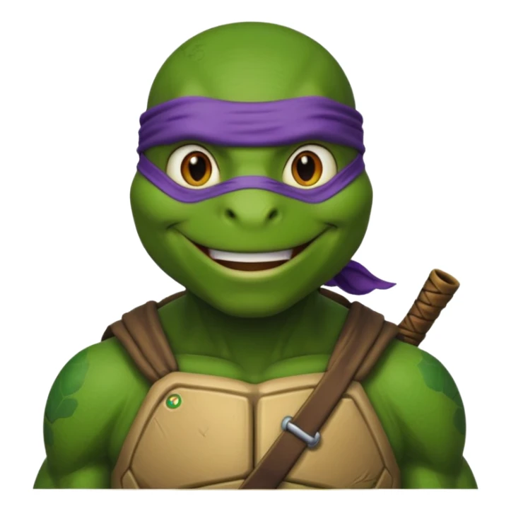 Donatello from Teenage Mutant Ninja Turtles, smiling sticker