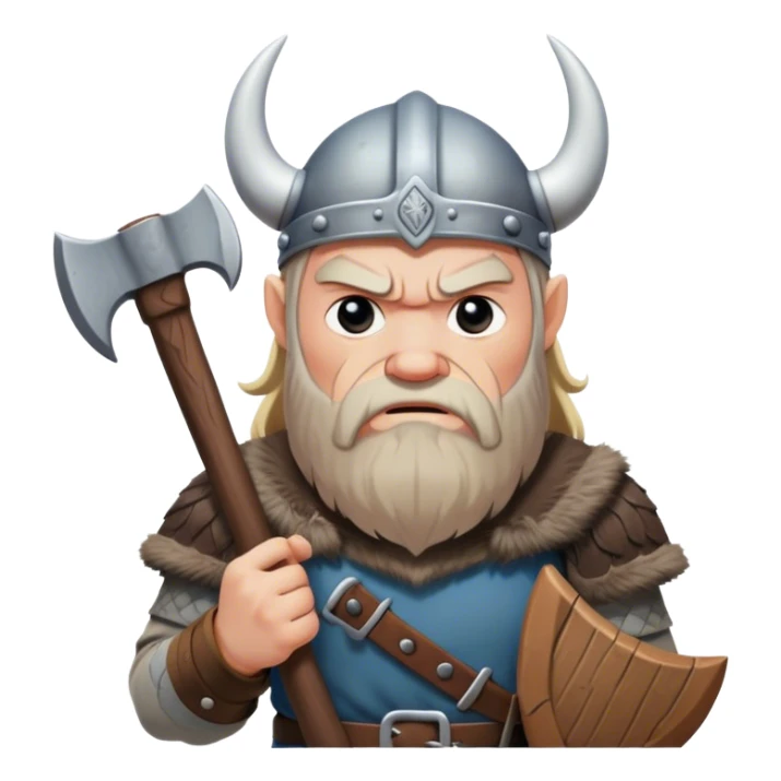 sad Viking with an ax in his hands
realistic sticker