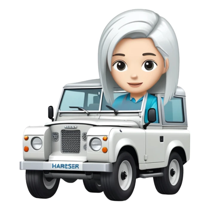 Land Rover with hairdresser written on side  sticker