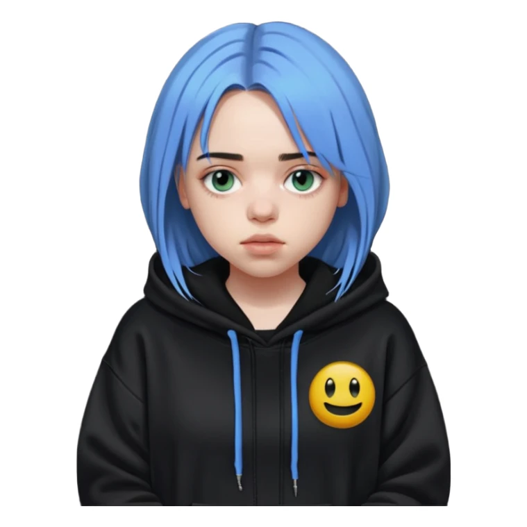 Billie eilish wearing hit me hard and soft hoodie  sticker