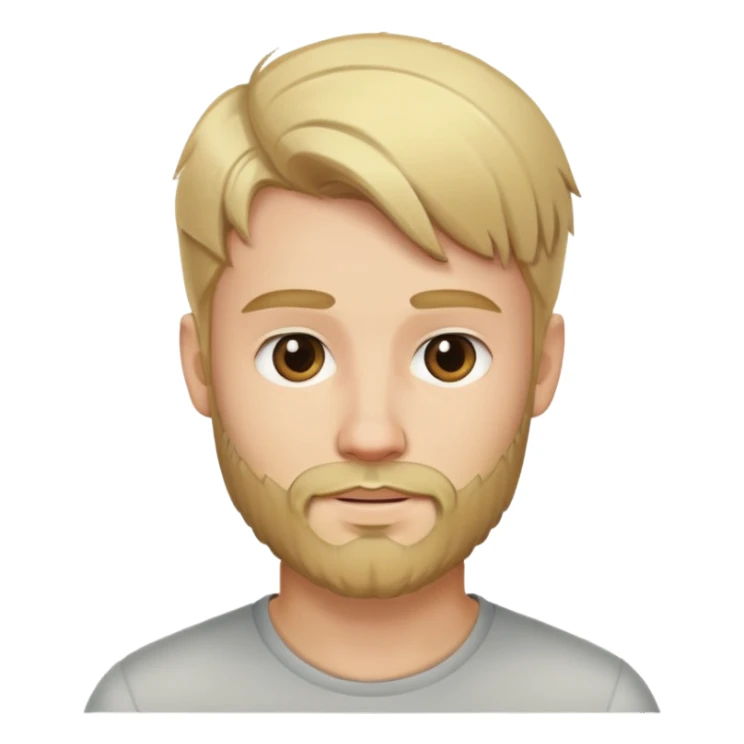 young man with blonde hair and medium beard sticker