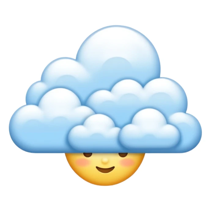 blue sky with fluffy white clouds and sunlight, no faces sticker