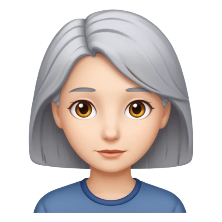 girl have gray hair  sticker