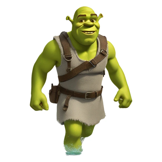 Shrek che cammina sull'acqua  sticker