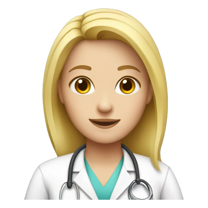 Blonde female veterinarian  sticker