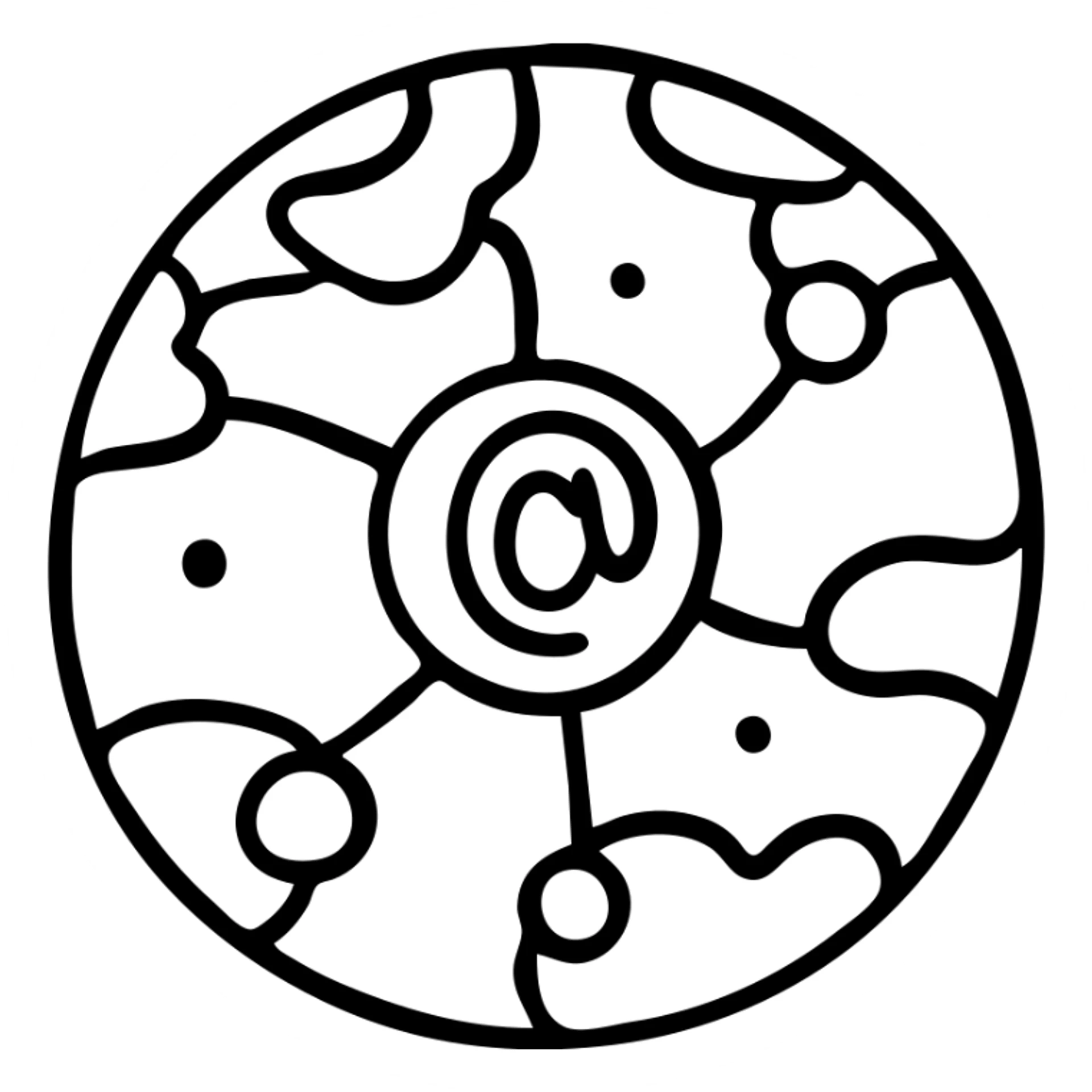 globe with network connections, international market sticker