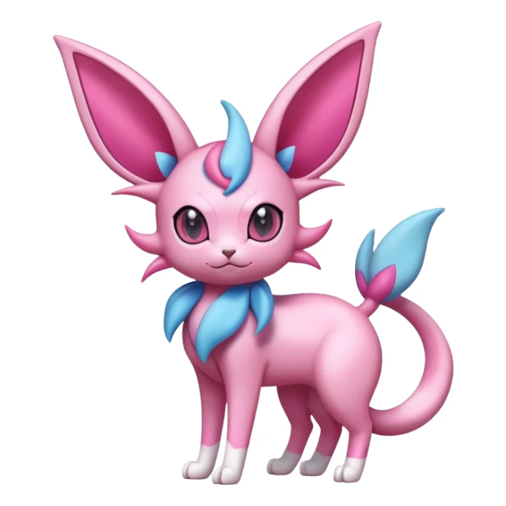 Espeon-Sylveon-Skitty-Fakémon-hybrid-creature (full body)  sticker