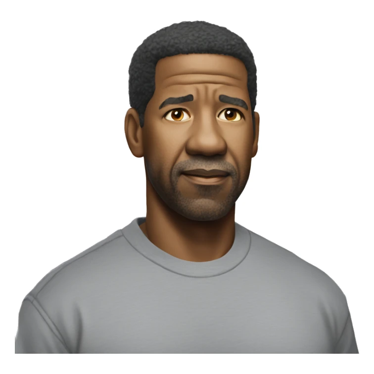 hyper realistic denzel washington wearing shirt sticker